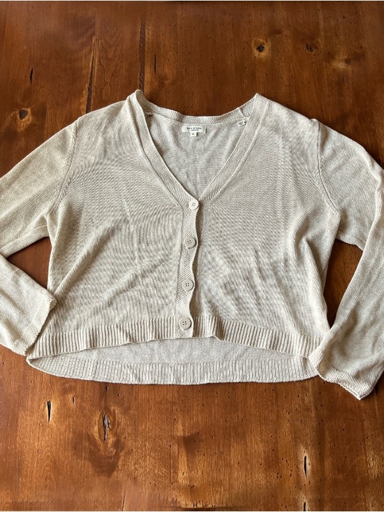 Max Studio Sweaters - Max Studio Tan Knit Button Front Cardigan Sweater